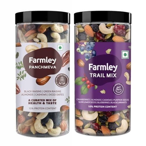 Farmley Dry Fruits Mix 855g I Panchmeva 405g & Trail Mix 450g I Mixed Nuts I Healthy Mixed Nuts with Dry Fruits