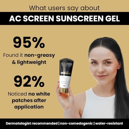 Acscreen Sunscreen For Oily And Acne Skin- Pack of 01 (UVB SPF 47) UVA PA +++ 5