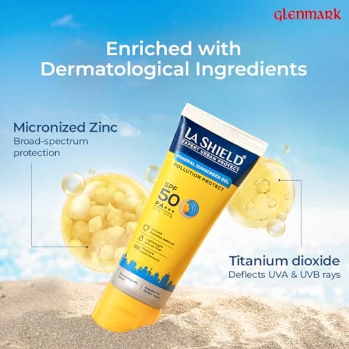 La Shield Pollution Protect SPF 50 Mineral Sunscreen Gel | PA+++ | Lightweight & Oil free | Moisture boost formula | Water resistant| All Skin types |Dermatologist Tested | 50g 4