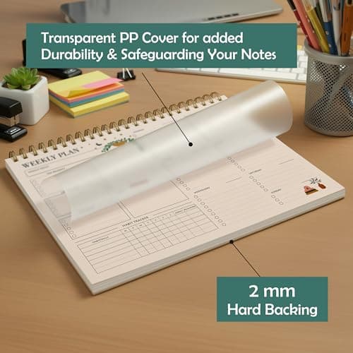 Zaslan Weekly Planner with Habit Tracker – Undated To-Do List Notepad for Priorities & Goals | 52 Tear-Off Sheets | 8.5” x 11” (A4 Size) Desk Planner 4