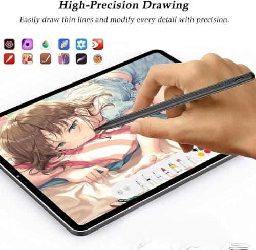 ActiveTouch Digital Stylus Pen – Precision Touchscreen Pen for Android Tablets & Smartphones, Smooth Writing & Drawing (Black) 4