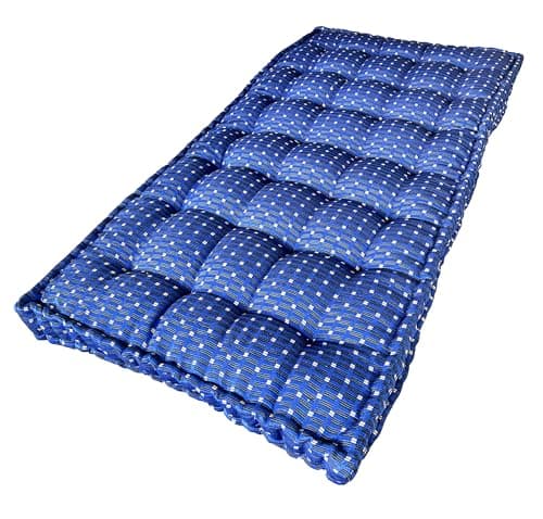 Adim's Traditional Indian Premium Blue Gadda Box Mattress, 2.5 x 6 Feet
