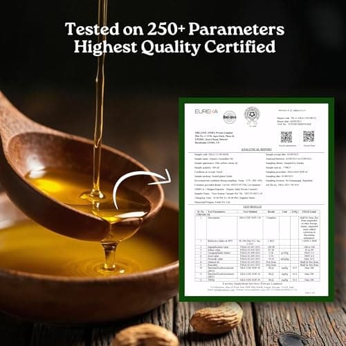 Organic India Groundnut (Peanut) Oil, 1000ml | Cold Pressed Unrefined Organic Oil with Natural Flavour | Certified Organic and Lab Tested on 250+ Parameters | Perfect for Daily Cooking | Natural Aroma 2