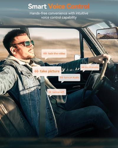 WOLFBOX G900 PRO Rear View Mirror Dash Cam for Car with 8MP STARVIS 2 IMX678, 12-Inch Dash Camera Front 4K and Rear 2.5K, Included 128GB Card, Voice Control, 5.8GHz WiFi, GPS, Loop Recording, G-Sensor 4