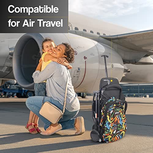 R for Rabbit Pocket Stroller Lite Baby Stroller, Portable Travel Friendly Pre Installed Baby Trolley Stroller & Pram for Newborn Babies of Age 0 to 3 Years | (Black Multi) 2