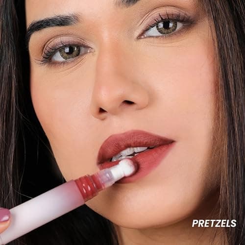 LAMIOR Blurry Fudgy Matte Lip Tint Combo - Long Lasting, Transfer Proof & Hydrating Lip Tint, Enriched with Jojoba Oil, Almond & Mango Extracts with Cushion Applicator, (Winter Delight, Pack of 3) 5