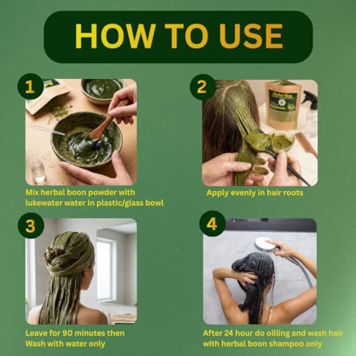 HERBAL BOON Homemade Organic Hair Colour – Soft Black, 100g | Natural & Chemical-Free, Black 3