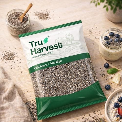Tru Harvest Premium Chia Seeds 250g Trial Pack | 100% Raw, Natural & Unroasted | High in Fiber, Plant Protein & Omega-3 ALA | Vegan, Gluten-Free Edible Superfood | Ideal for Smoothies, Puddings, Detox 4