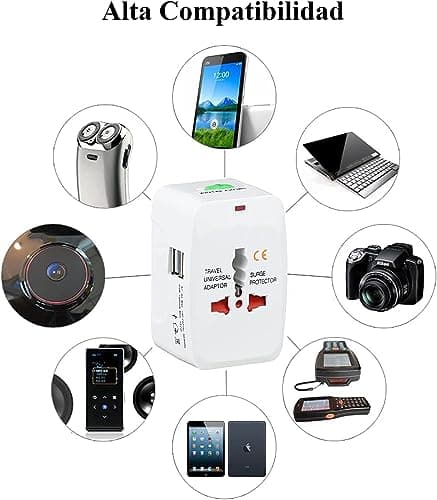 rts 224+ Countries Supported 2024 Universal Travel Adapter Plug International All in One Worldwide Universal Travel Adapters Compatible with Smart Phone,Laptop,Mobile,Camera,Tablet,White 4