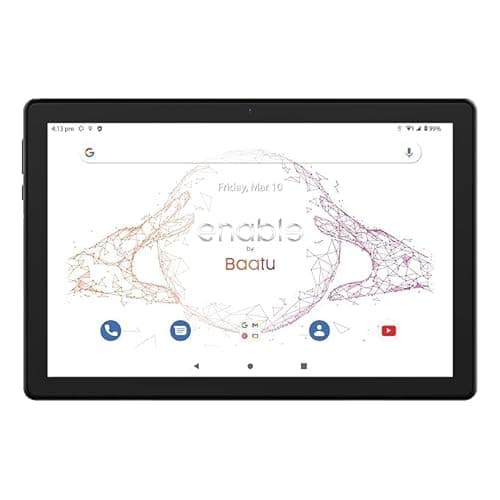 Baatu Enable Tab (10’1 Display) All-in-One Combo | Parental Control Tablet for Children | Space Grey Tablet with Dual Speakers, 4G Calling + Black Smart Flip Cover + Crystal Clear Display Guard