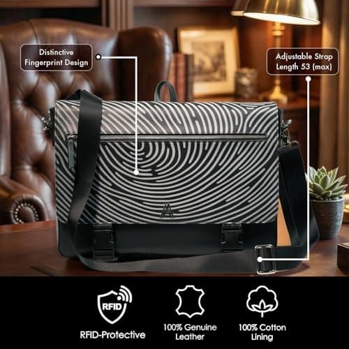 AKS & AD Neogenesis Unisex 2-in-1 Laptop Sling and Backpack | Premium Leather I Unique Design I Eco Friendly I Modern Elegance 2