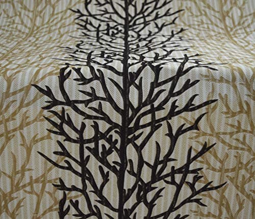 Home Sizzler Abstract 4 Piece Eyelet Polyester Window Curtain Set - 5ft, Brown 3