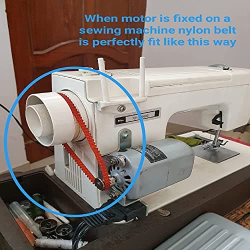 M Fabrics Nylon Motor Belt for Home Sewing Machines Pack of 3 Compatible with Usha Singer Merritt Brother Rita Naveen Old Cast Iron Models 375mm 2