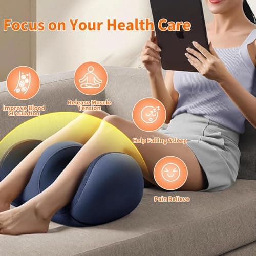 ZYNTO Shiatsu Foot, Calf & Leg Massager for Pain Relief with Heat & Kneading function.Corded Electric Foot Massager Machine for Relief Tired Muscles Pain Relief,Promotes Blood Circulation Clockwise &  3