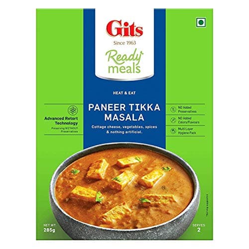 Gits Ready to Eat Paneer Combo 1140g (Matar Paneer, Palak Paneer, Paneer Tikka Masala, Paneer Makhani - 285g Each) 5