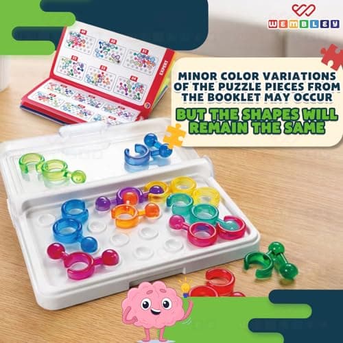 Wembley Brain Puzzle Game for Boys & Girls 7–14 Years | Logic & Mind Puzzle Toy | 120 Challenges Brain Teaser | Travel Friendly Indoor Game | Birthday Gift 5