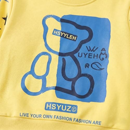 Krishn Creations Kids Clothes for Boys | Printed Cotton Full Sleeves Sweatshirt and Denim Pants Baby Boy Dress | Casual Regular Kids Dress Set (4-5 year) 4