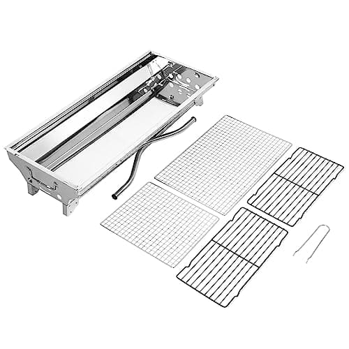 Inllex BBQ Foldable And Portable Picnic (72cm) Charcoal Free Standing Barbeque Tandoori Grill | Combine BBQ Stove | Charcoal Barbeque Grill Set With Charcoal Tray 3