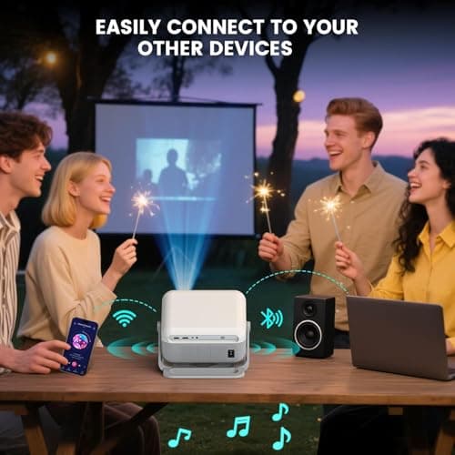 BeamX Shark Smart Projector 4K Android 13 Home Theater Projector with Auto Focus & Auto Keystone, 18000 Lumens Brightness, Dolby Audio, WiFi 6, Bluetooth HDMI ARC 300 Inch Display for Home & Bedroom 5