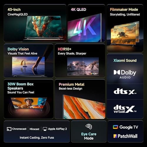 Xiaomi 108 cm (43 Inches) X Pro Series QLED 4K Ultra HD Smart Google TV L43MB-APIN 2