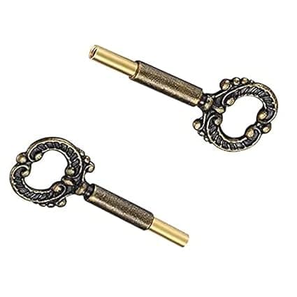 Lamp Socket Metal Key Switch Handle Turn Knobs, Home Lamp Decorative Metal Key for Lamp Socket (Brass Finish,Pack of 2)