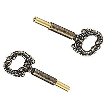 Lamp Socket Metal Key Switch Handle Turn Knobs, Home Lamp Decorative Metal Key for Lamp Socket (Brass Finish,Pack of 2)