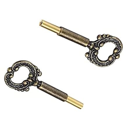 Lamp Socket Metal Key Switch Handle Turn Knobs, Home Lamp Decorative Metal Key for Lamp Socket (Brass Finish,Pack of 2)