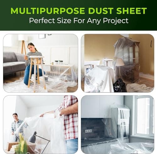 VG TARP Multipurpose Plastic Dust Covering Protection Sheet for Home Packaging Protect Your Furniture, Wooden Flooring, AC, Fridge, Outdoor Space etc. from Paint Stains SIZE-12Ft Width x 20Ft Long 6