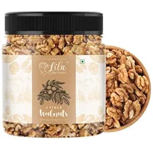 LILA DRY FRUITS Walnut Kernals 500 g | 100% Natural Raw Walnuts Grade-8pcs | Akrot Giri Dry Fruit Rich in Iron and Protein | Ideal for Breakfast | Low in Calorie Nuts | Perfect for Gifting