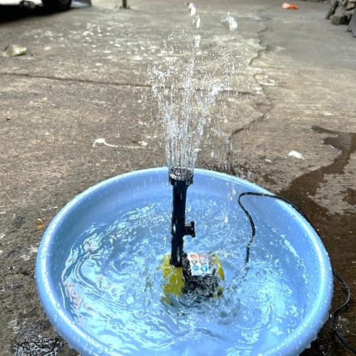 ANMSALES 12W Water Mushroom Fountain Set for Garden,Home,Pond & Vastu. (Black). (One Shower One Mushroom Nozzle). 2