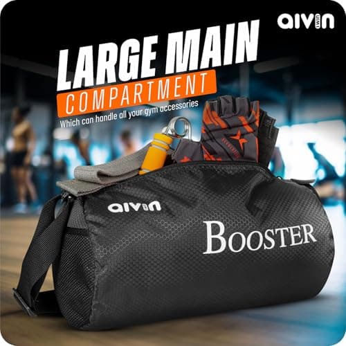 Aivin Booster Multipurpose Gym Bag | Gym Bags | Adjustable Shoulder Bag for Men |Duffle Gym Bags for Men | Fitness Bag|Carry Bags|Sports & Travel Bag|Sports Kit| Duffle Bags Travel 4