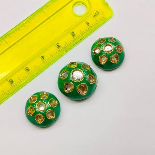 Jaipri Kundan Meenakari Pendant Set for Women & Girls (Green) KTC-4693 2