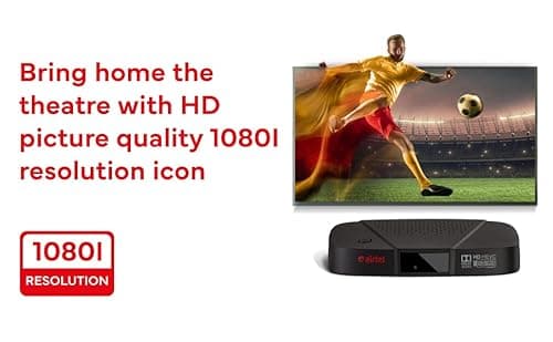 Airtel Digital TV Dth Hd Set Top Box | CashBack Pack Full 3600 Recharge I Free Standard Installation 4