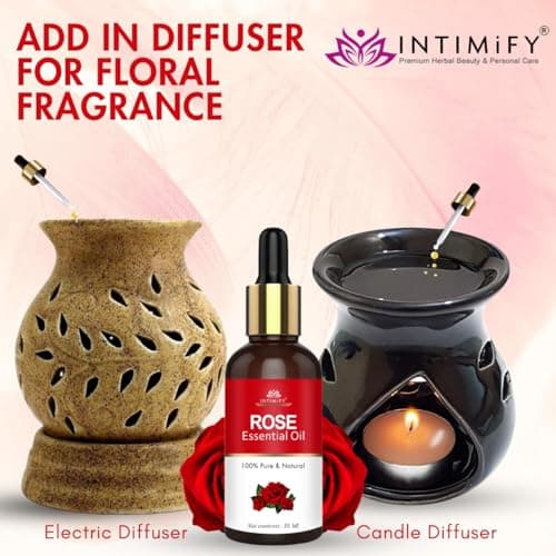 INTIMIFY Rose Essential Oil, For Face, Skin, Hair Growth, Diffuser, Soap Making 30 ml 4