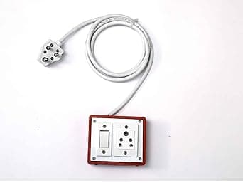 "Dual Electrical Switch Socket Panel with Durable Frame | 1 Switch + 1 Socket with Cable | Heavy Duty Power Strip with 3-Pin Plug for Home, Office & Appliances"