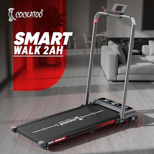 Cockatoo Smart-Walk 2AH Slimmest Walking Pad for Home with Handle 2HP-3.5HP Peak, Under Desk Treadmill for Home Use, 3 Level Manual Incline 6 Automatic Program, Max User Weight 110Kg 2