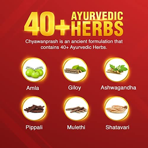 Dabur Chyawanprash - 950g | 3X Immunity Action | With 40+ Ayurvedic Herbs | Helps Build Strength & Stamina | Builds Overall Health | Ayurvedic Health Supplement | Good for Digestion & Respiration 5