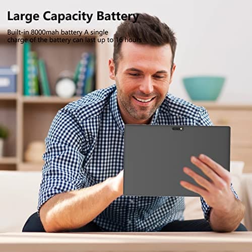 Case with Stylus 10" Tablet Android 14 Tablets 6GB RAM+32GB ROM Support 1024GB Expansion, 6000mah Battery 10 IN Android Tablet, 2MP+8MP Dual Camera WiFi-6 Bluetooth 10.1" IPS HD Touch Screen 5
