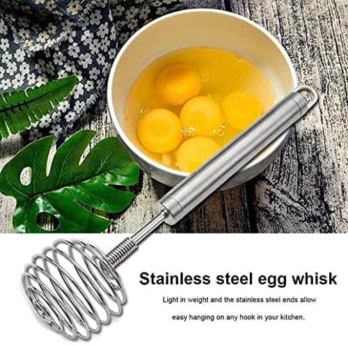 Qelviora Stainless Steel Semi-Automatic Push-Down Whisk Hand Blender 5