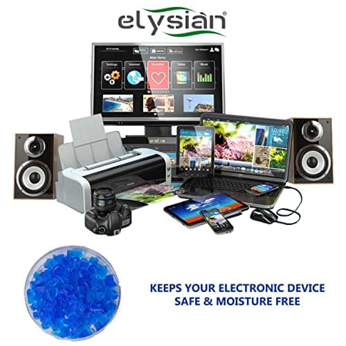 Elysian Blue Silica Gel Beads 1Kg | Self Indicating Desiccant Crystals (Blue to Pink) | Rechargeable Moisture Absorber for Cabinets, Electronics, Storage & Industrial Use 3