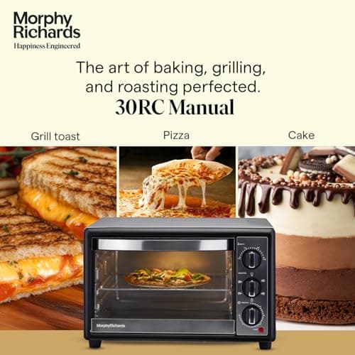 Morphy Richards 30RC Manual Otg Oven For Kitchen 1500W | 30 Litre Oven Toaster Griller | Convection Fan & Rotisserie Function | Temperature Control | 2-Yr Warranty By Brand, clear 4
