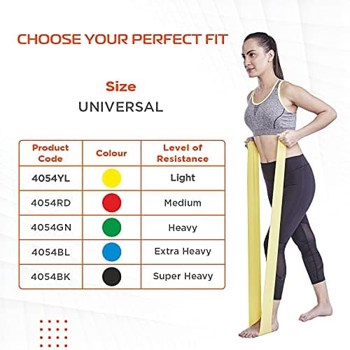 Vissco Active Band Physical Resistance Band for Exercise, Workouts, Gym, Stretching, Yoga, Strengthening of Muscles & Joints - Light Resistance (Yellow) 2