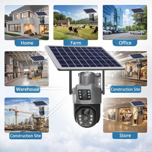Guard Well Dual Lens Solar Powered PTZ Outdoor CCTV Camera | 360° Rotation | Color Night Vision | Motion Detection | Two Way Audio | 4G SIM-Based Camera with Mobile App V380 Pro (New Dual Lens Solar) 5