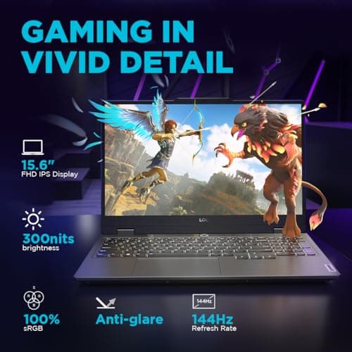 Lenovo LOQ AMD Ryzen 5 7235HS | NVIDIA RTX 3050 6GB (16GB RAM/512GB SSD/144Hz Refresh Rate/15.6" (39.6cm)/Windows 11/Office Home 2024/3 Mon. Game Pass/Grey/2.4Kg), 83JC00LRIN AI Gaming Laptop 3