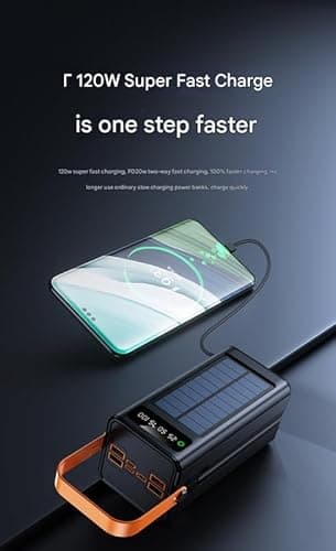 Mastyle® Solar Power Bank PD22.5W Fast Charging Mobile Battery with Cable Large Capacity Backup Charger 3