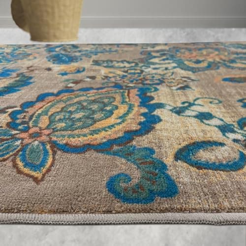 Welspun Blissful Carpet for Living Room | 4 x 6 Feet | Indoor Floor Rugs for Bedroom | Suitable for Home or Office | Anti Skid | Machine Washable Carpet | Brown 5