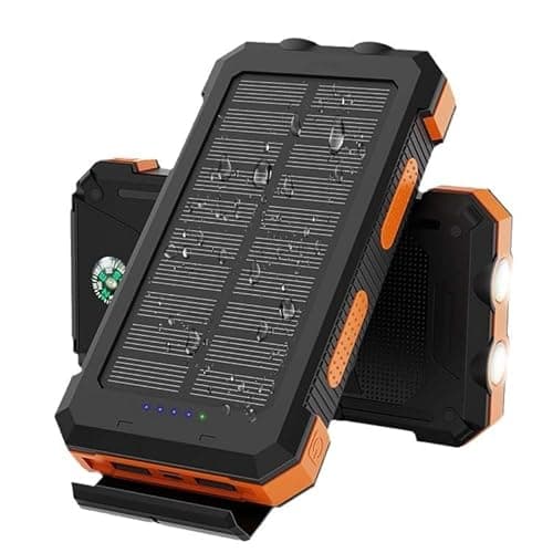 Yashidun® Waterproof Solar Power Bank 20000mAh with Compass and Dual USB Ports Ultra Thin Design 5