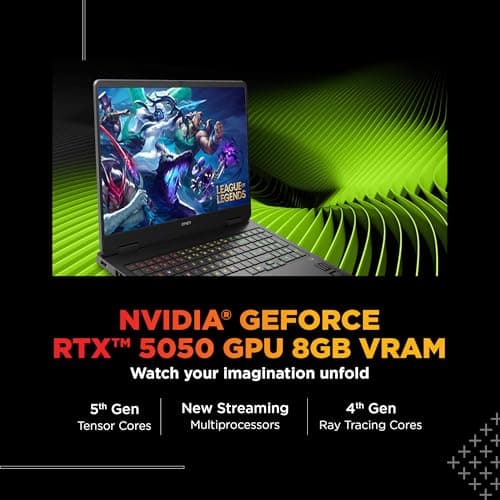HP Omen, AMD Ryzen AI 7 350, 8GB RTX 5050, 24GB DDR5(Upgradeable) 1TB SSD, 165Hz, 2k WUXGA, 3ms, 400 nits, 16'(40.6cm) Win11, M365* Office24, Black, 2.44kg, ap0165AX, RGB, AI Gaming Laptop 5