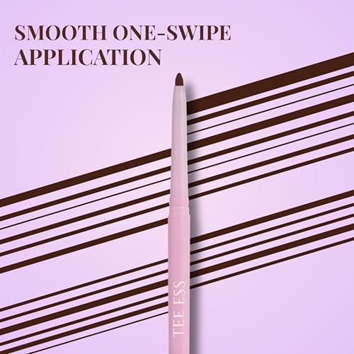TEE ESS Long Stay Kajal | Retractable Pencil | Waterproof, Smudge Proof | Intense Dark Brown Color | 24H Long Lasting | Smooth One-Stroke Application | With Vitamin E | Twist-Up Dark Brown Kajal | 30  3