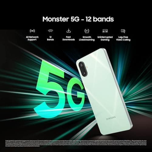 Samsung Galaxy M06 5G Mobile (Sage Green, 6GB RAM, 128GB Storage) | MediaTek Dimensity 6300 | AnTuTu 623K+ | 12 5G Bands | 25W Fast Charging | 4 Gen OS Upgrades | 50MP Camera | Without Charger 3